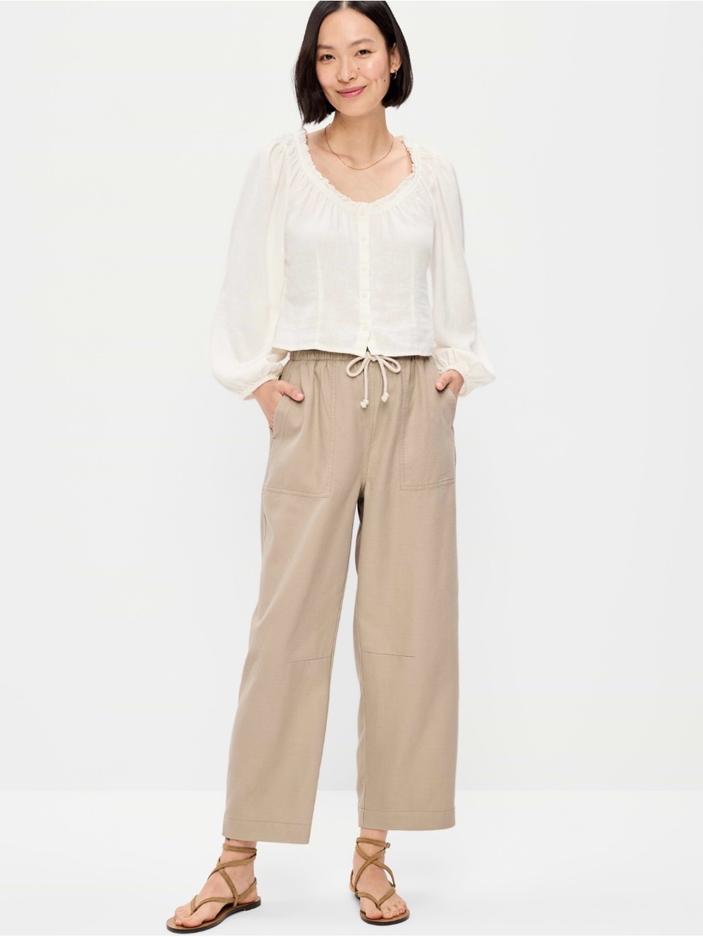Old Navy High Waisted Utility Ankle Pants